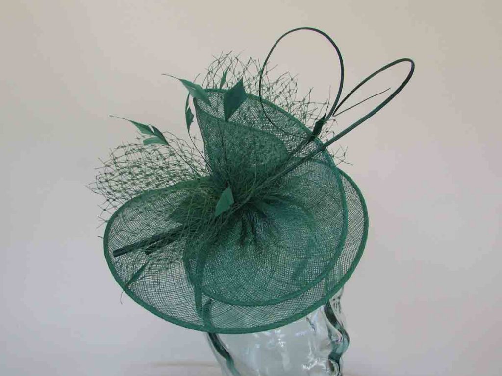 Crin Looped Fascinator In Bottle Green Love Fascinators