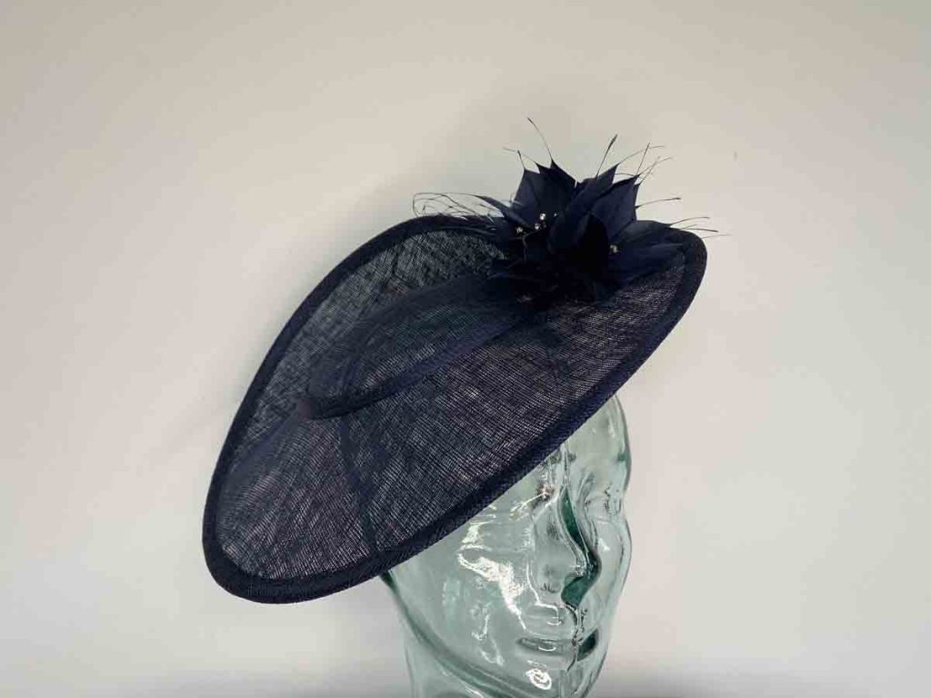 Three Quarter Brim Hatinator In Navy Love Fascinators