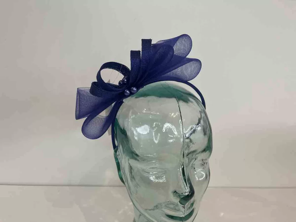 Crin Looped Fascinator In Marine Blue Love Fascinators