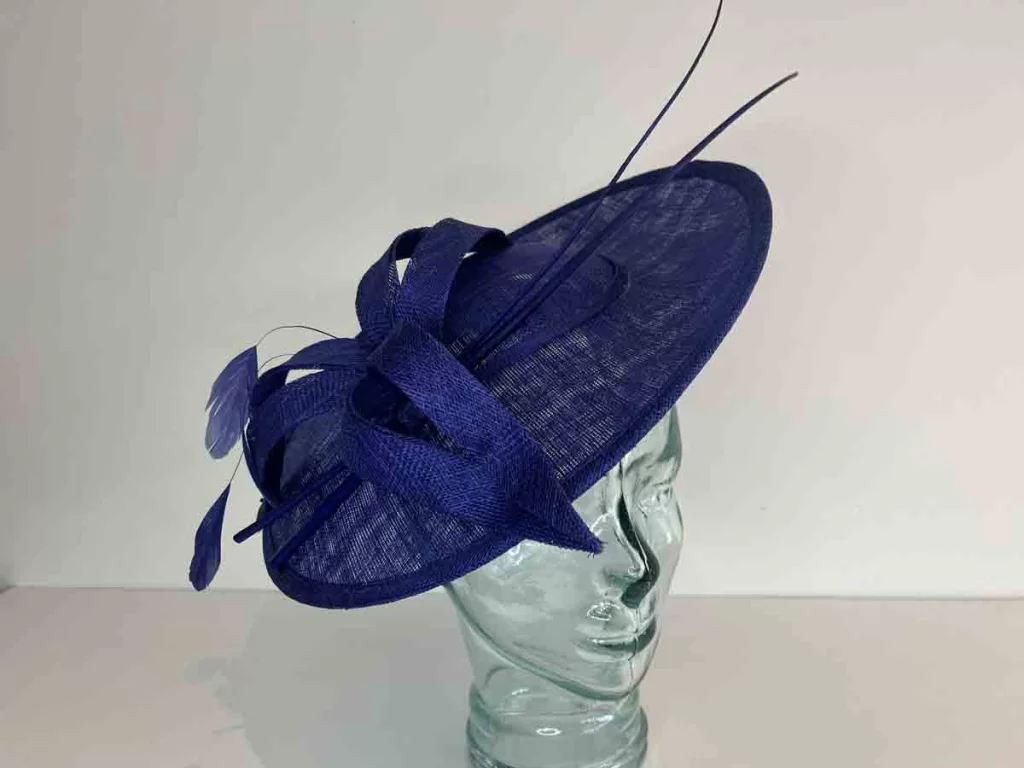 Circular Hatinator With Open Flower In Marine Love Fascinators