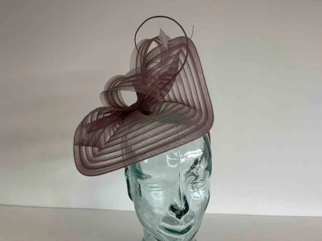 Pleated Crin Fascinator In Rose Love Fascinators