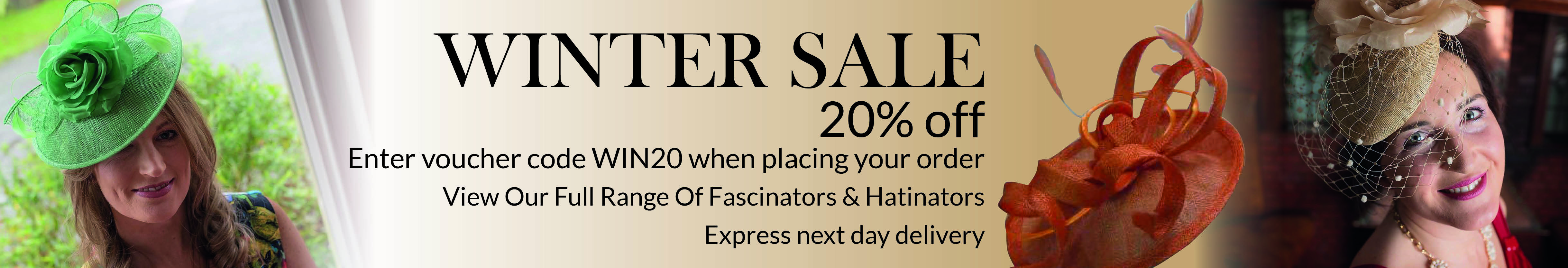 Winter Sale 20% off all Fascinators