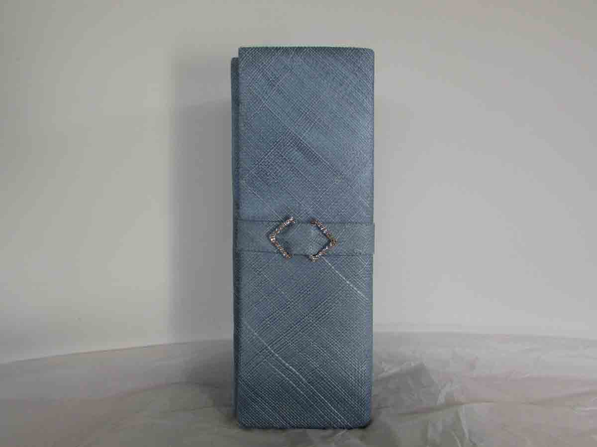 Sinamay clutch bag in airblue