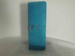 Sinamay clutch bag in amalfi blue