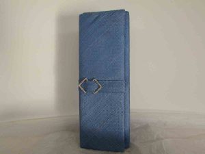 Sinamay clutch bag in bluebell