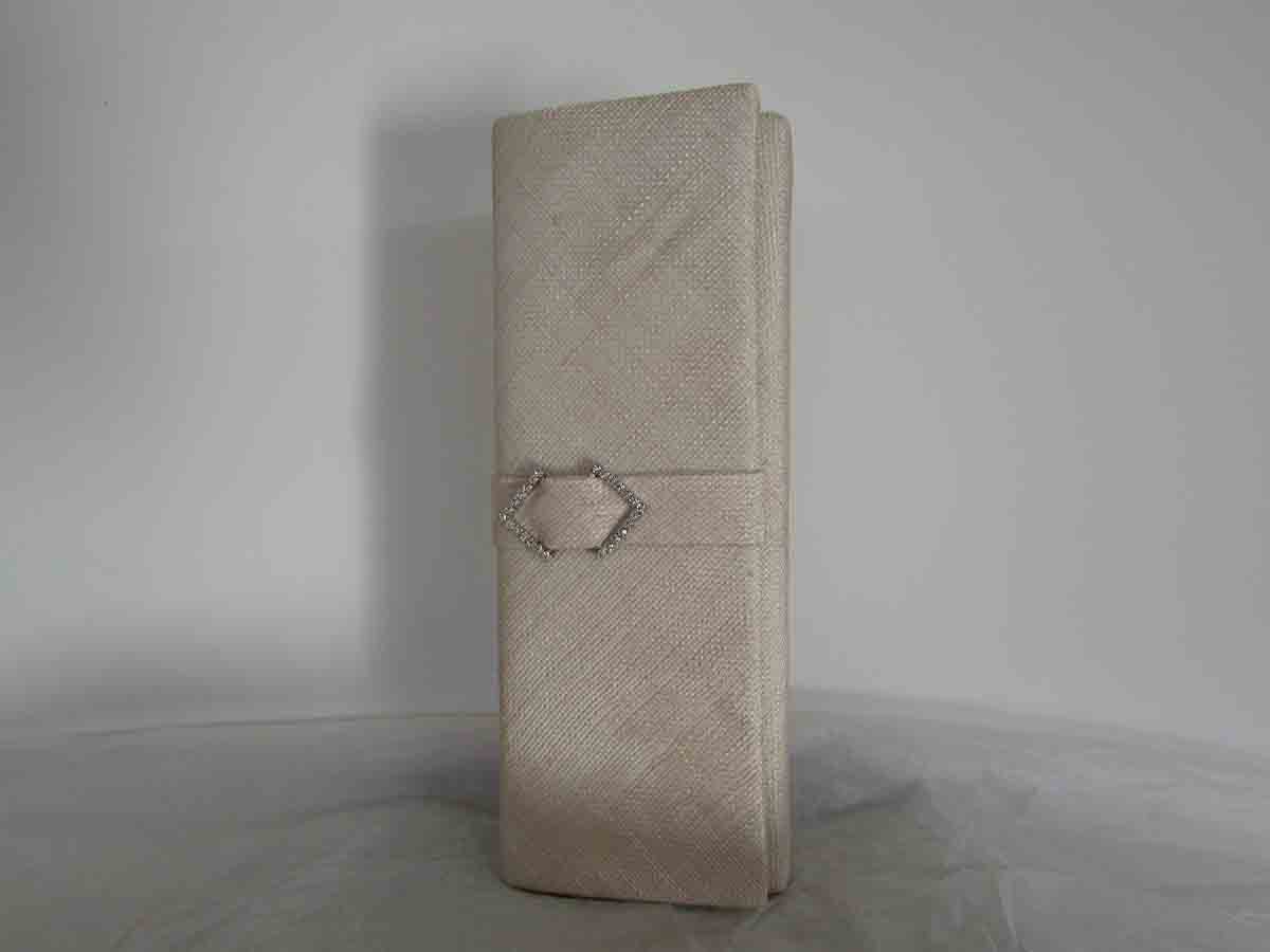 Sinamay clutch bag in birch