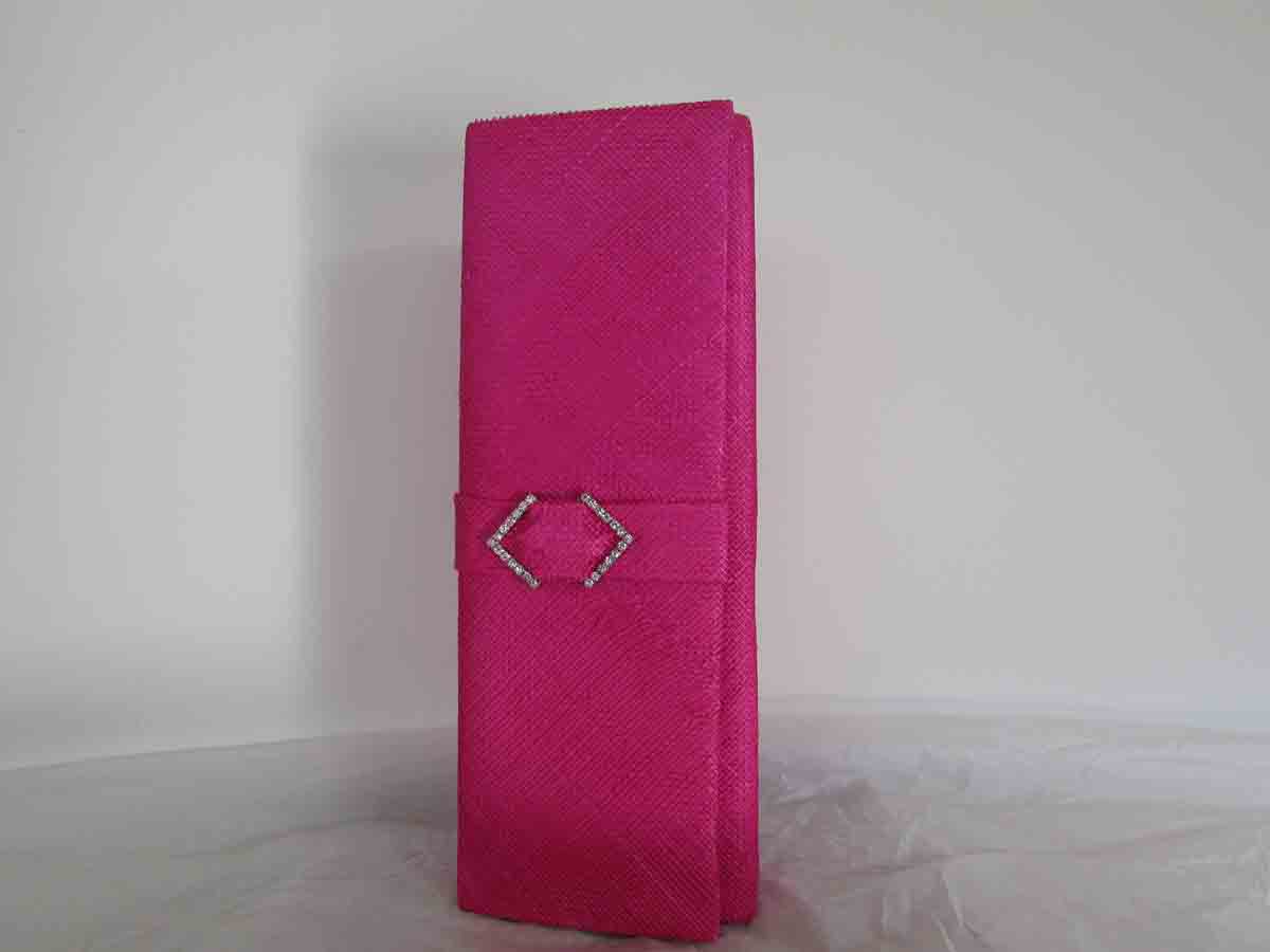 Sinamay clutch bag in calypso