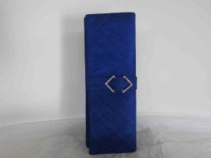Sinamay clutch bag in cobalt blue