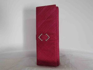 Sinamay clutch bag in samba pink
