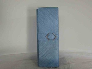 Sinamay clutch bag in vista blue