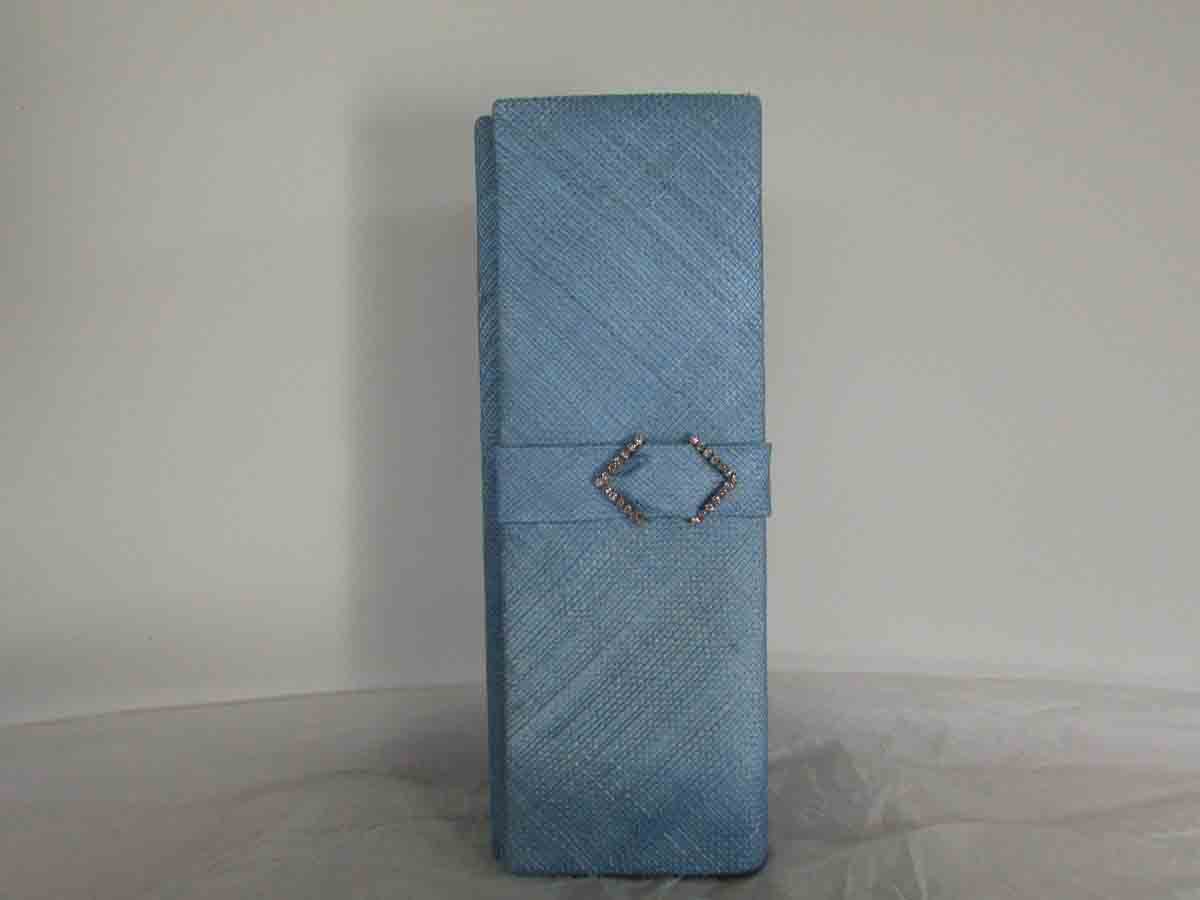 Sinamay clutch bag in vista blue