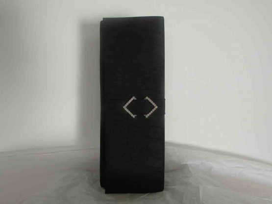 Silk clutch bag in  black