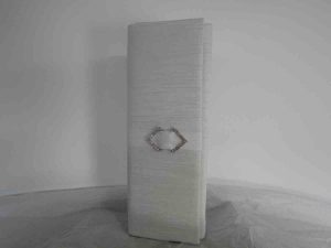 Silk clutch bag in ivory
