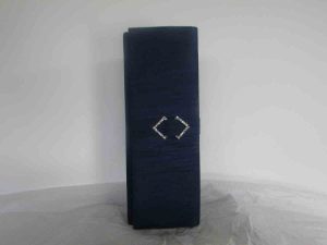 Silk clutch bag in midnight navy