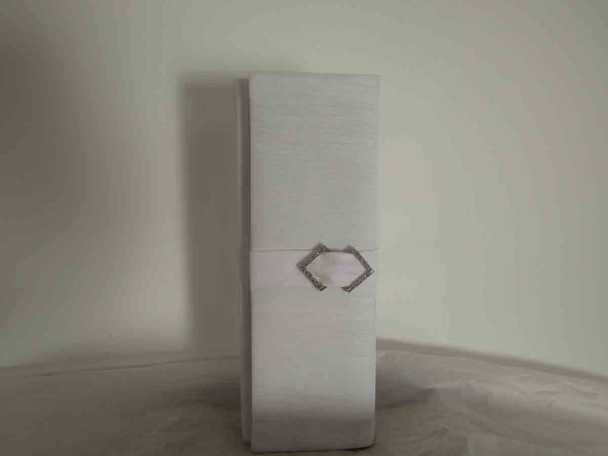 Silk clutch bag in white