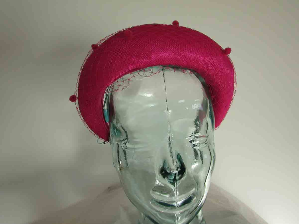 Padded hairband facinator in fuchsia pink