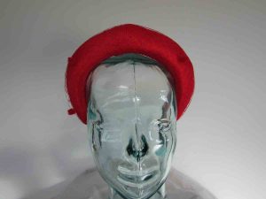 Padded hairband facinator in poppy red