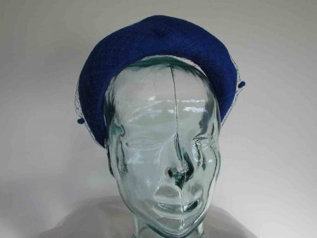 Padded hairband facinator in sapphire blue