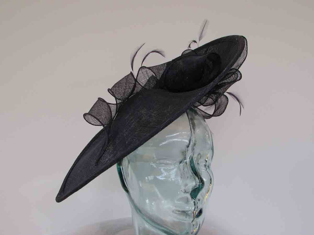 teardrop fascinator in navy