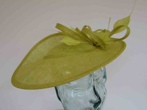Three quarter brim hatinator in citrus green