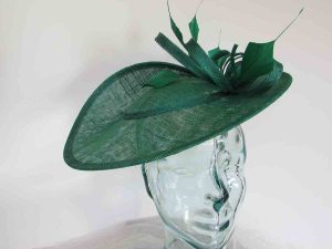 Three quarter brim hatinator in emerald