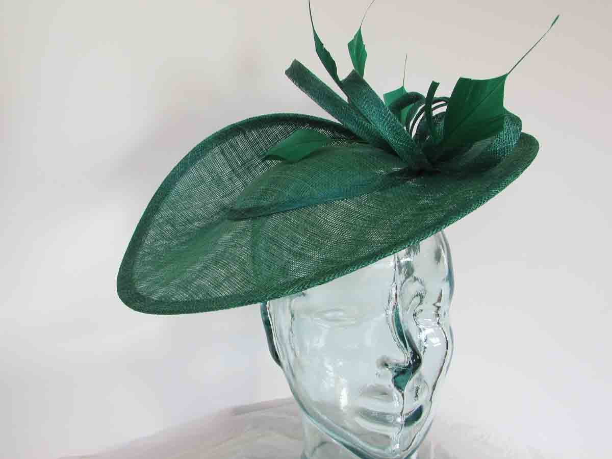 Three quarter brim hatinator in emerald