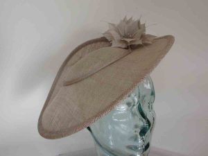 Three quarter brim hatinator in almond