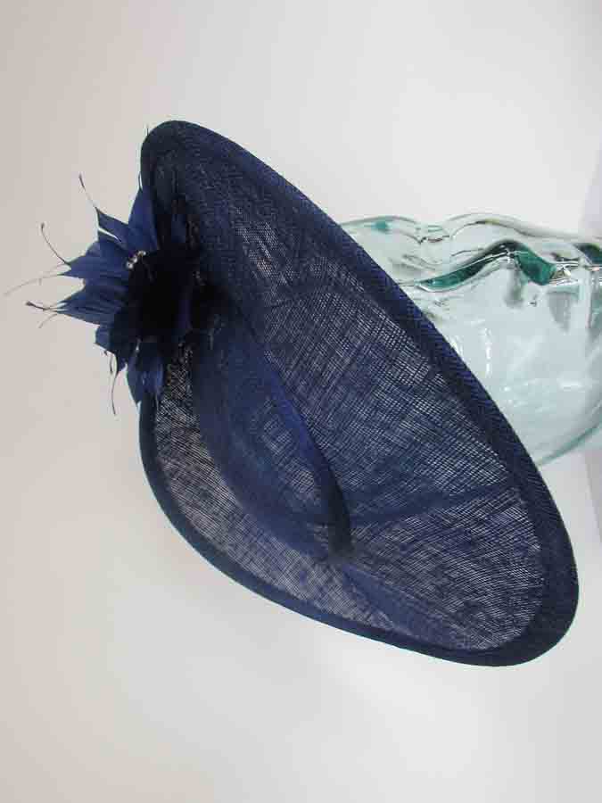 Three quarter brim hatinator in marine blue