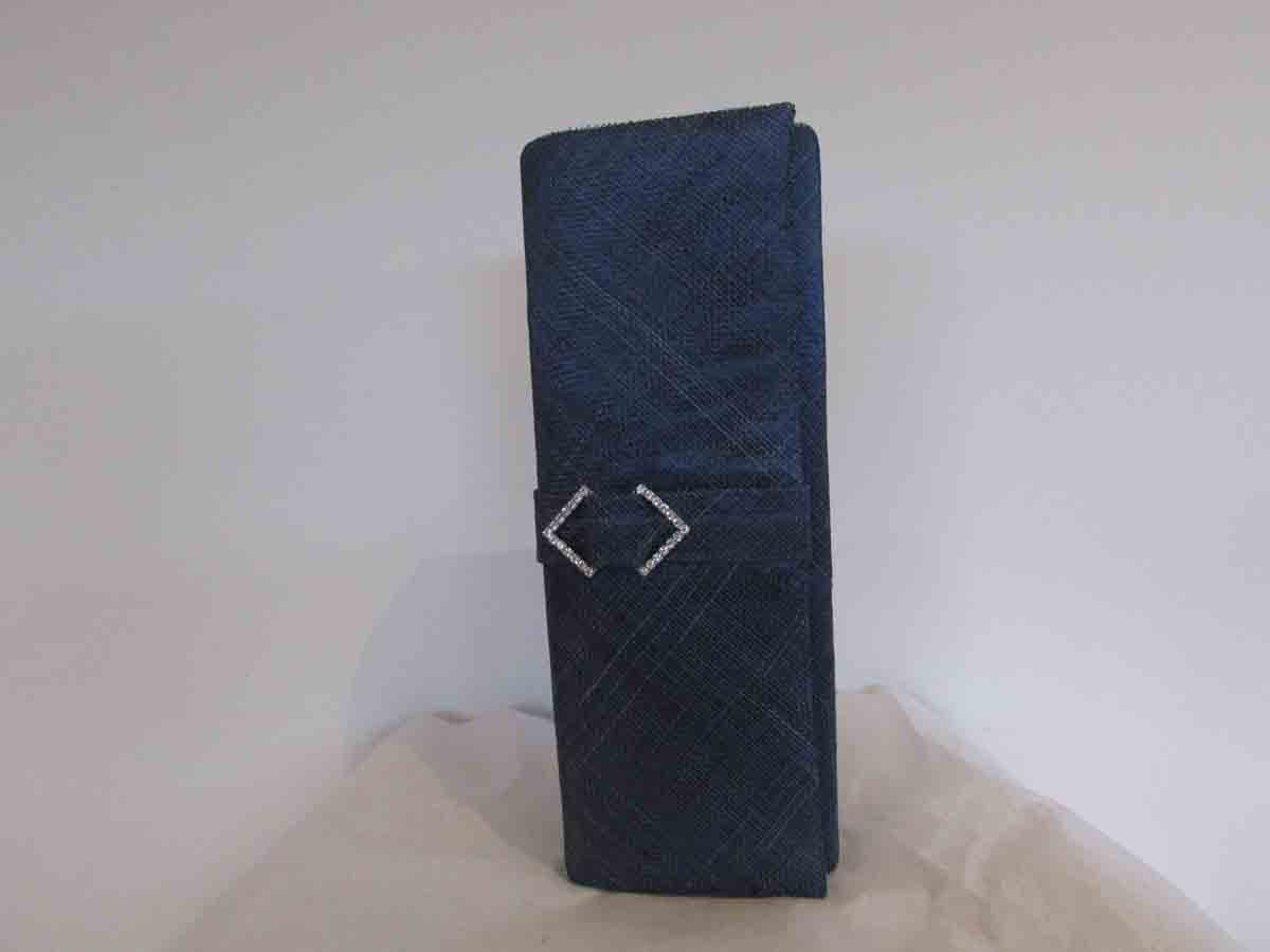 Sinamay clutch bag in moon
