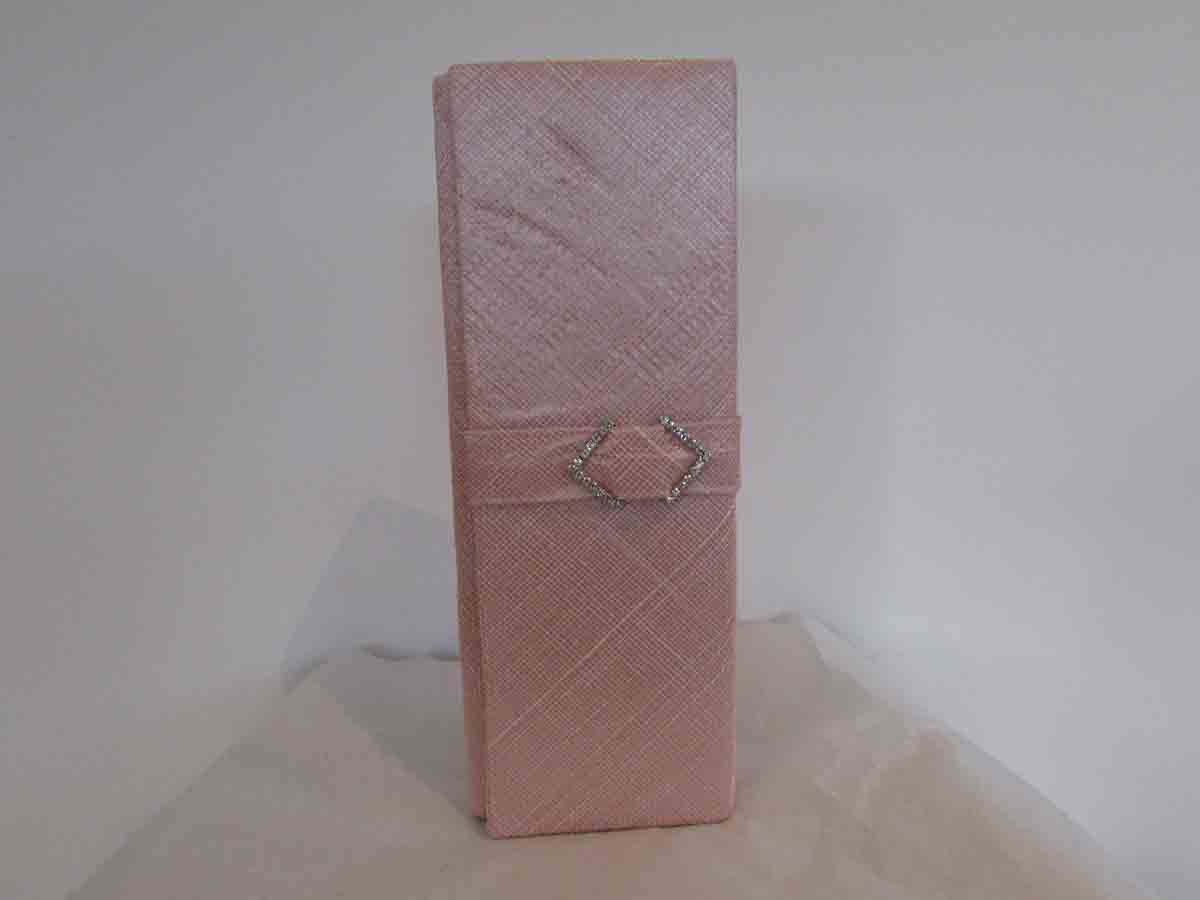 Sinamay clutch bag in petal