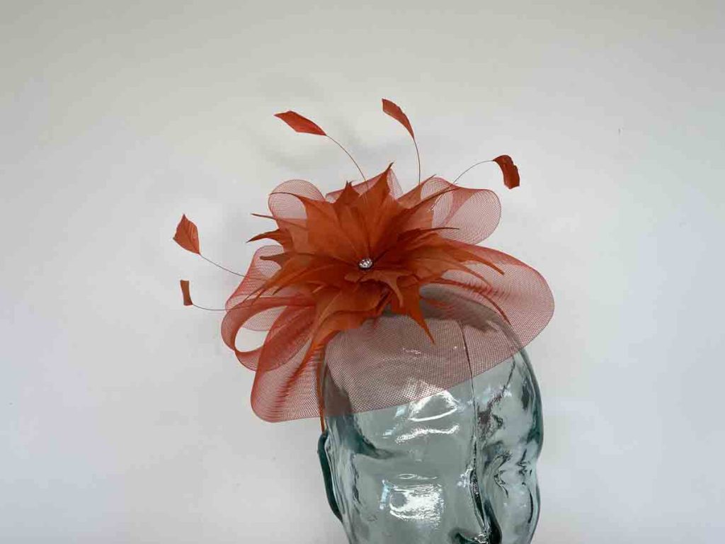 Orange Fascinators | Orange Hatinators | Coral Fascinators | Coral ...