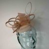 Crin disc fascinator in oyster
