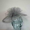 Crin fascinator with centre crin detail in pearl