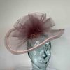 Crin fascinator with centre crin detail in rose