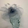 Pillbox fascinator with crin in bluebell