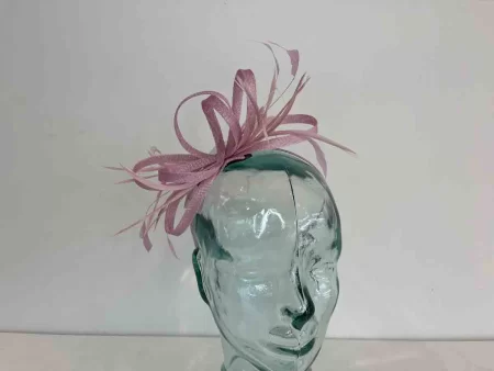 Loooped sinamay fascinator in orchid