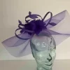 Large crin fascinator in berry
