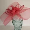 Large crin fascinator in coral