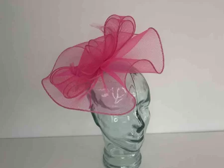 Crin fascinator in new hot pink