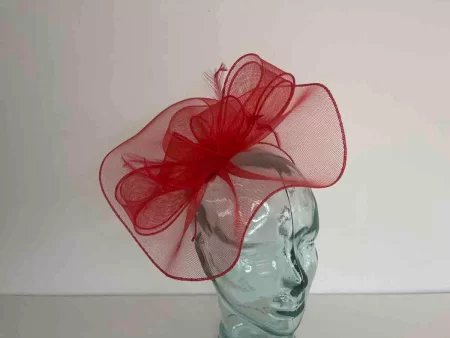 Crin fascinator in new red