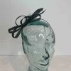 Simamay looped fascinator in bottle green