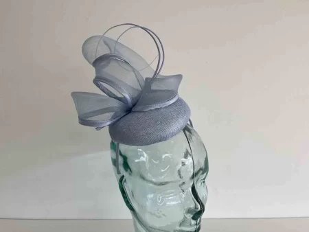 Pillbox fascinator with double quill in bluebell