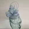 Pillbox fascinator with double quill in sky