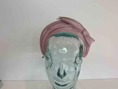 Sinamay headband with abaca silk in rose