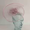 Crin fascinator with centre flower detail in pink sorbet