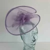 Crin fascinator with centre flower detail in wisteria