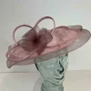 Oval hatinator with crin brim in new rose