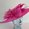 Diamond hatinator with triple quill in hot pink