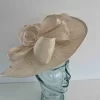 Diamond fascinator with net and spot  in champagne