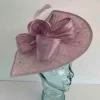 Diamond fascinator with net and spot  in orchid